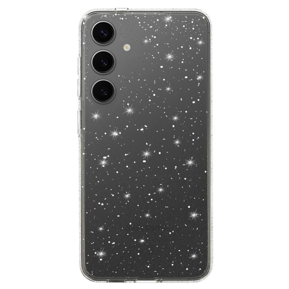 Pokrowiec Crystal Glitter Case srebrny Samsung S24 FE / 2