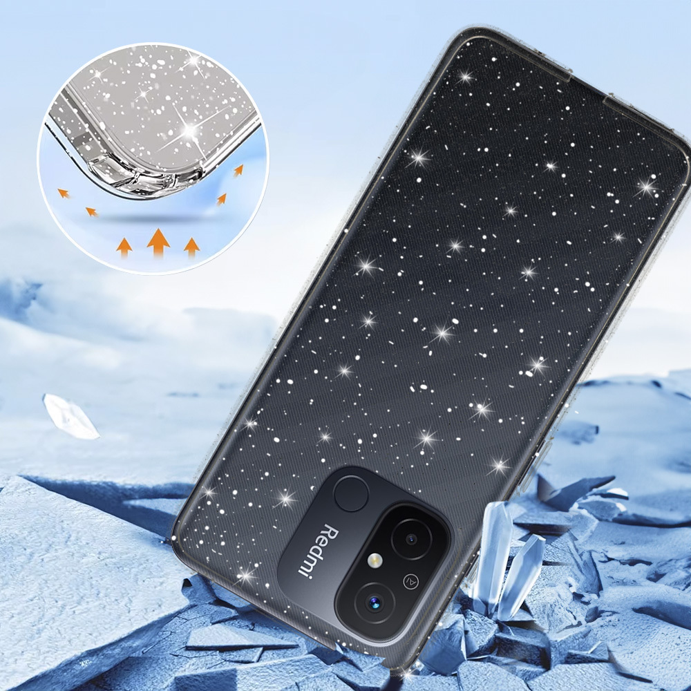 Pokrowiec Crystal Glitter Case srebrny Xiaomi Redmi 11a / 3