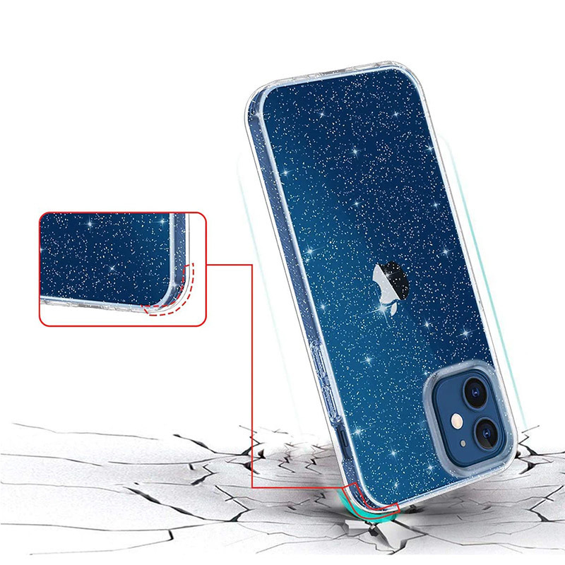 Pokrowiec Crystal Glitter Case srebrny Xiaomi Redmi 13C / 5