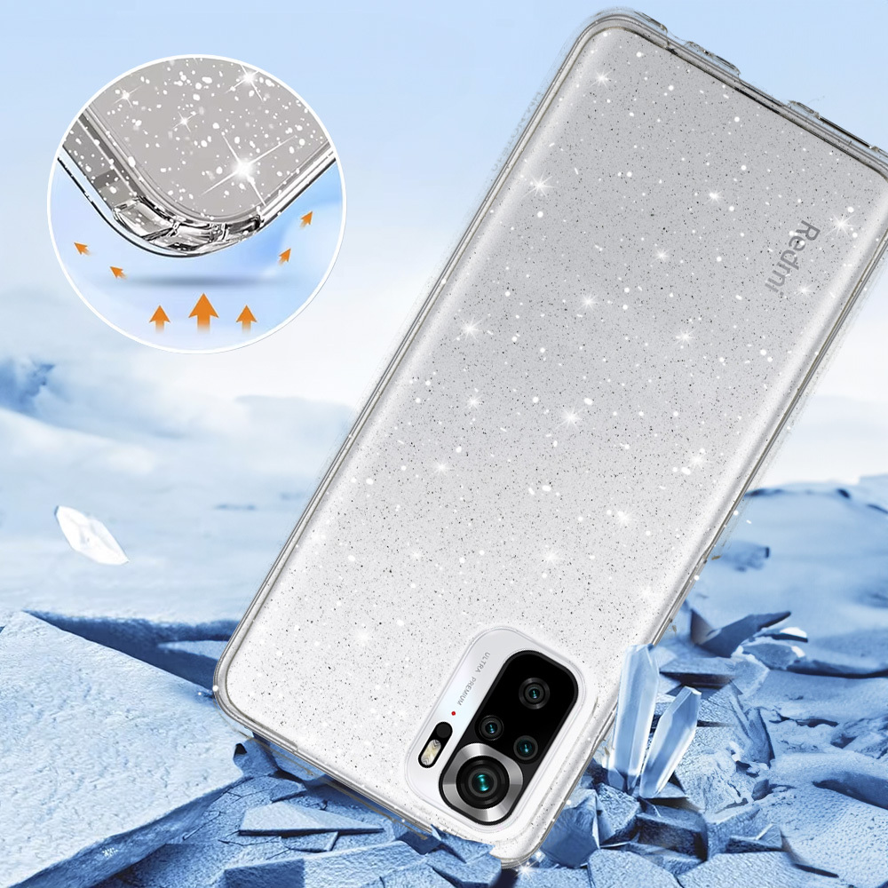 Pokrowiec Crystal Glitter Case srebrny Xiaomi Redmi Note 10S / 3