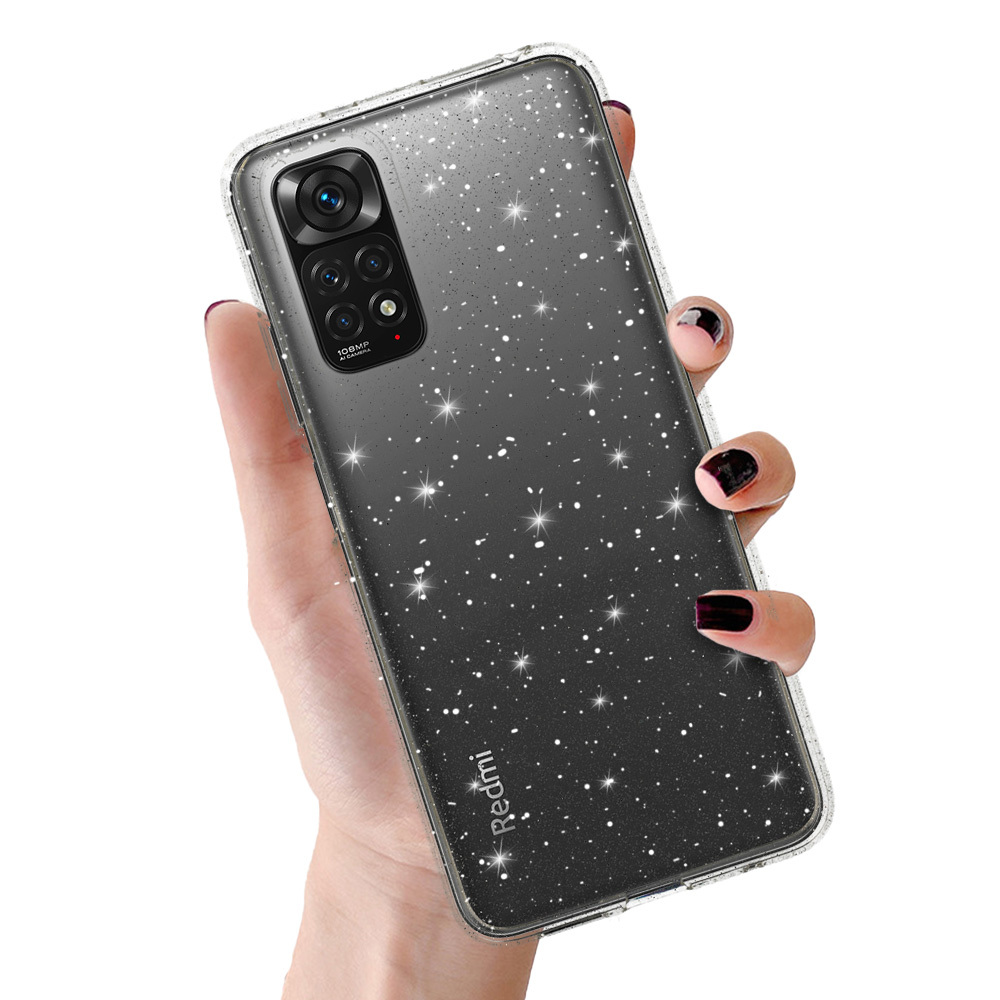 Pokrowiec Crystal Glitter Case srebrny Xiaomi Redmi Note 11S