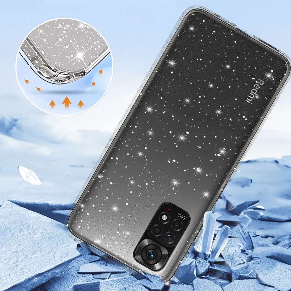 Pokrowiec Crystal Glitter Case srebrny Xiaomi Redmi Note 11S / 3