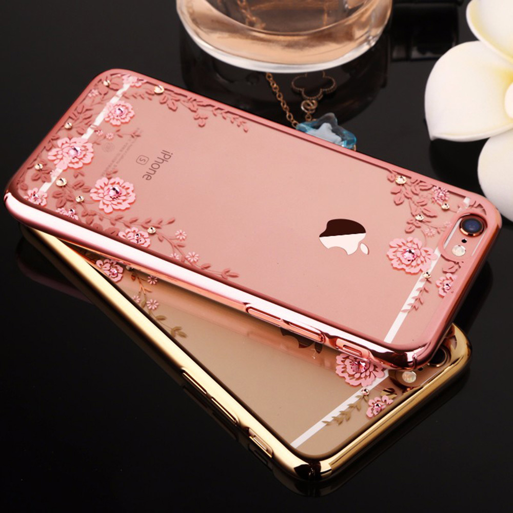 Pokrowiec Diamond Flower rowy Apple iPhone 13 Pro / 5