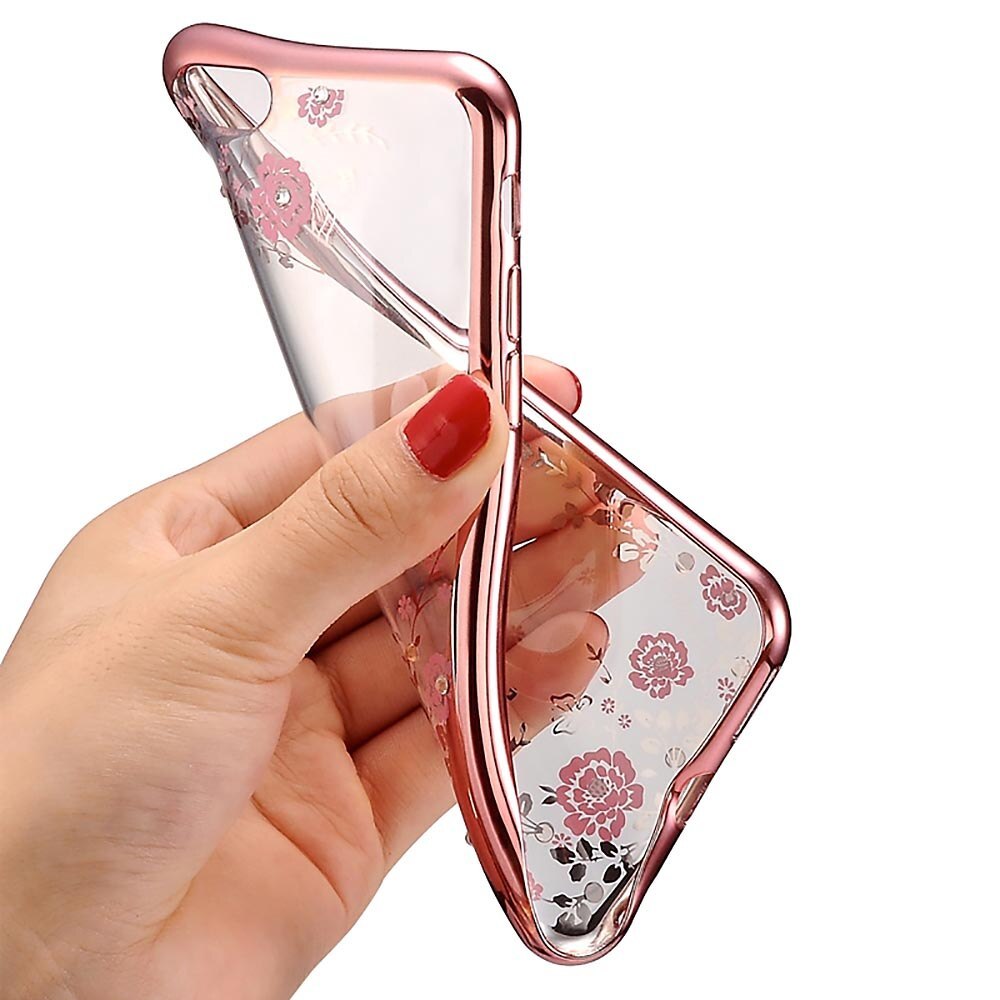 Pokrowiec Diamond Flower rowy Xiaomi Redmi 9A / 2