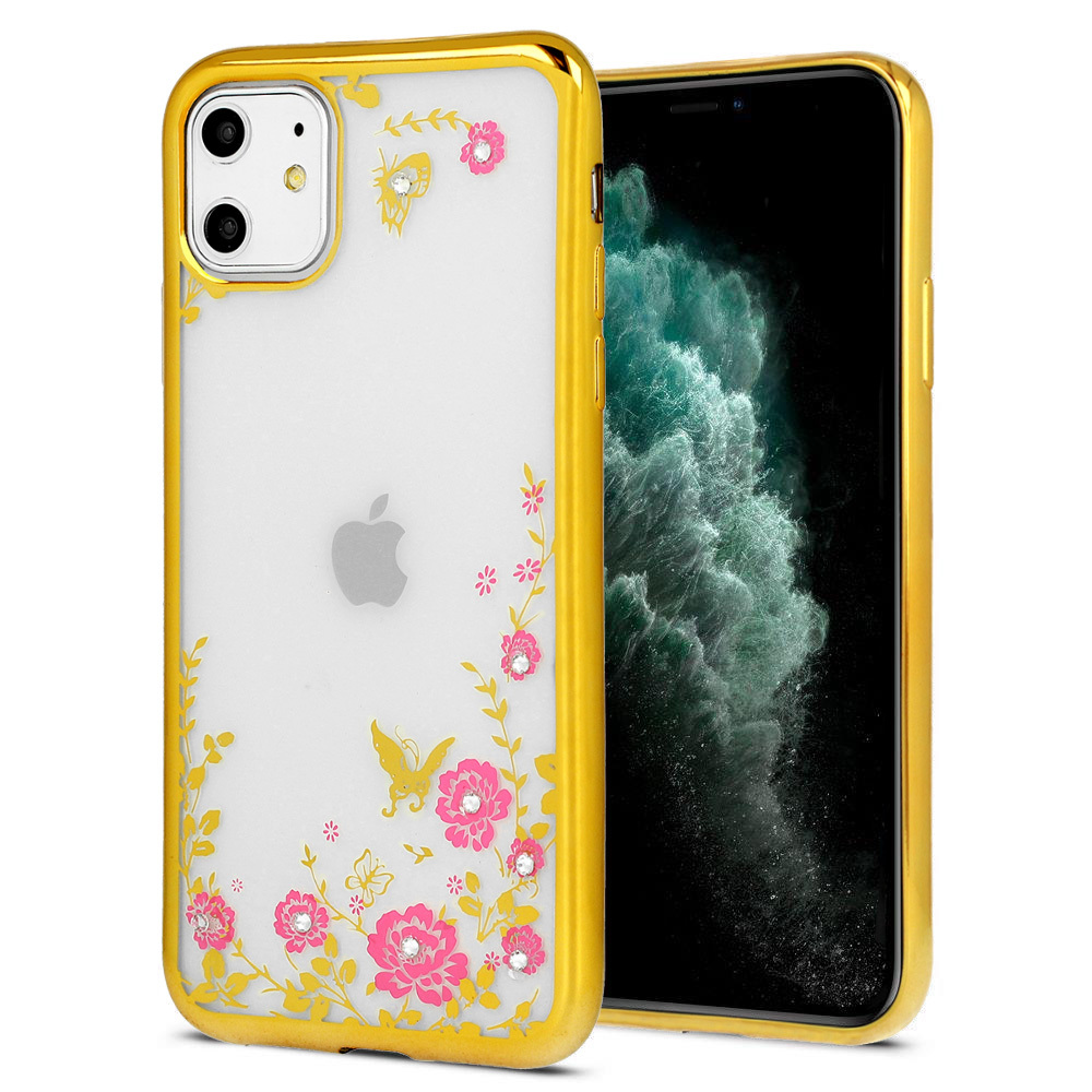 Pokrowiec Diamond Flower zoty Apple iPhone 11