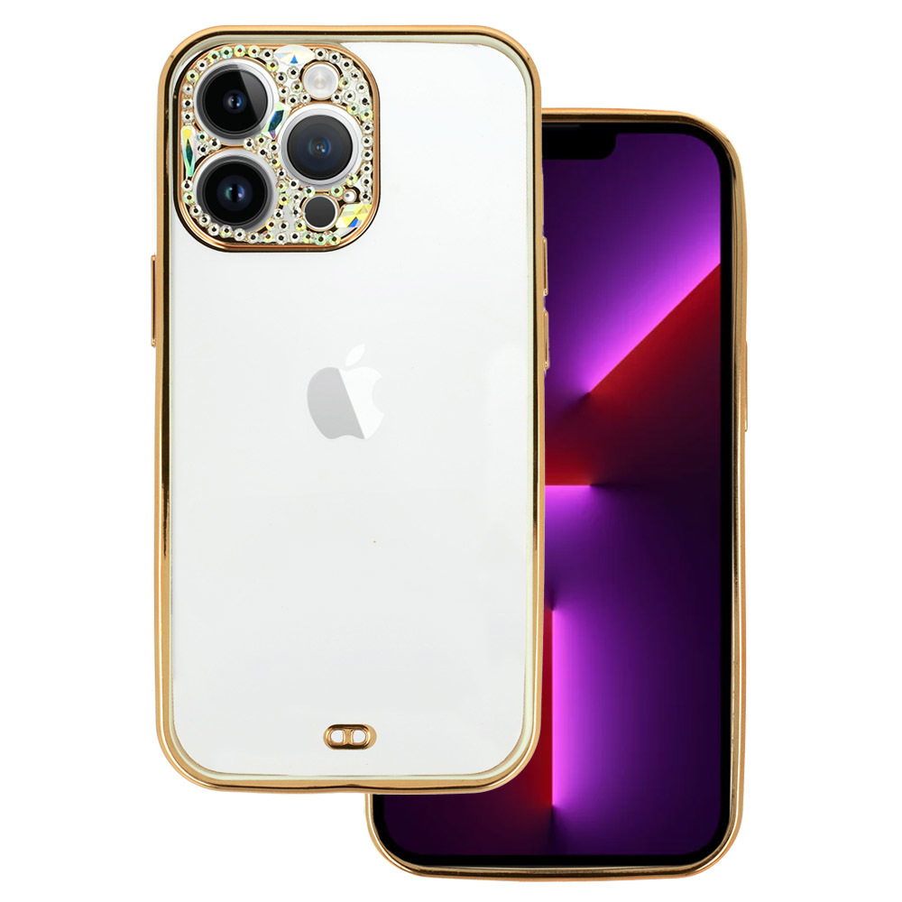 Pokrowiec Diamond Lens Case biay Apple iPhone 13 Pro Max