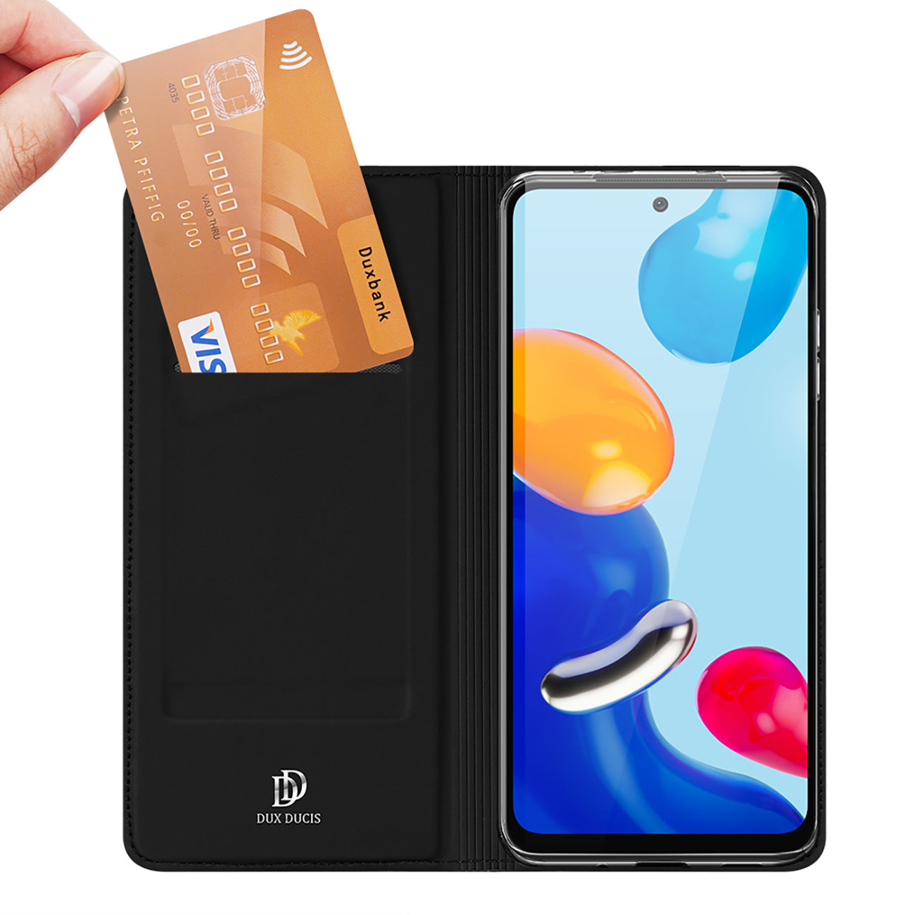 Etui zamykane z klapk i magnesem Dux Ducis Skin Pro czarny Xiaomi Redmi Note 11S / 11