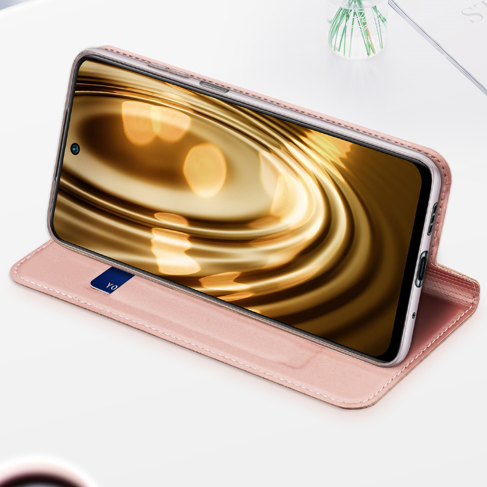 Etui zamykane z klapk i magnesem Dux Ducis Skin Pro zoty Xiaomi Redmi Note 10 5G / 12