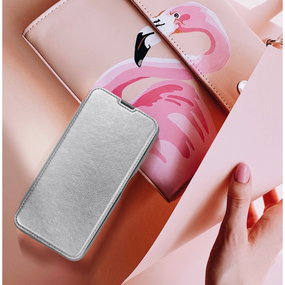 Pokrowiec Electro Book srebrny Apple iPhone XS Max / 3