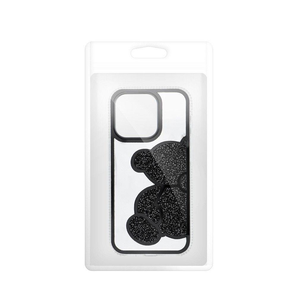 Pokrowiec Etui Teddy Bear czarny Apple iPhone 12 / 3