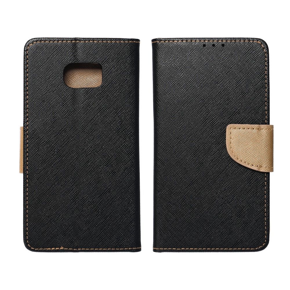 Etui zamykane z klapk i magnesem Fancy Book czarno-zoty Samsung Galaxy A73 5G / 4