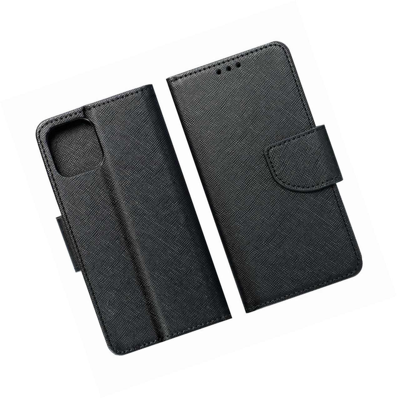 Etui zamykane z klapk i magnesem Fancy Book czarny Samsung Galaxy A14 5G