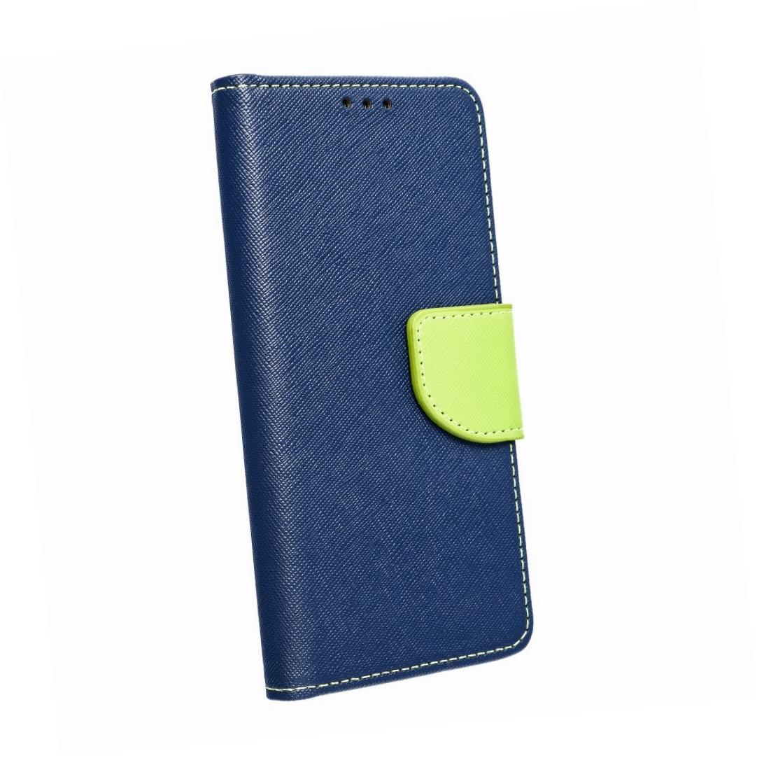 Etui zamykane z klapk i magnesem Fancy Book granatowo-limonkowy Apple iPhone 13 Mini