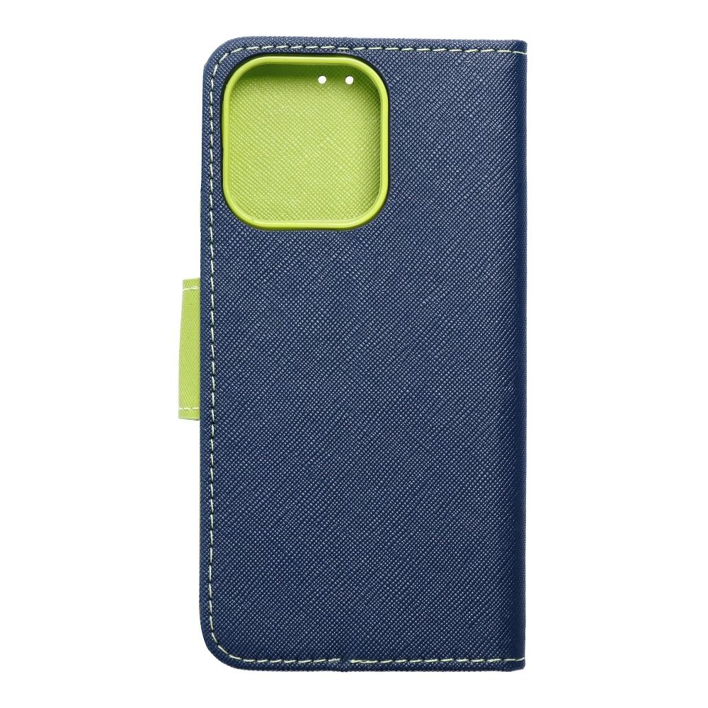 Etui zamykane z klapk i magnesem Fancy Book granatowo-limonkowy Apple iPhone 13 Pro / 2