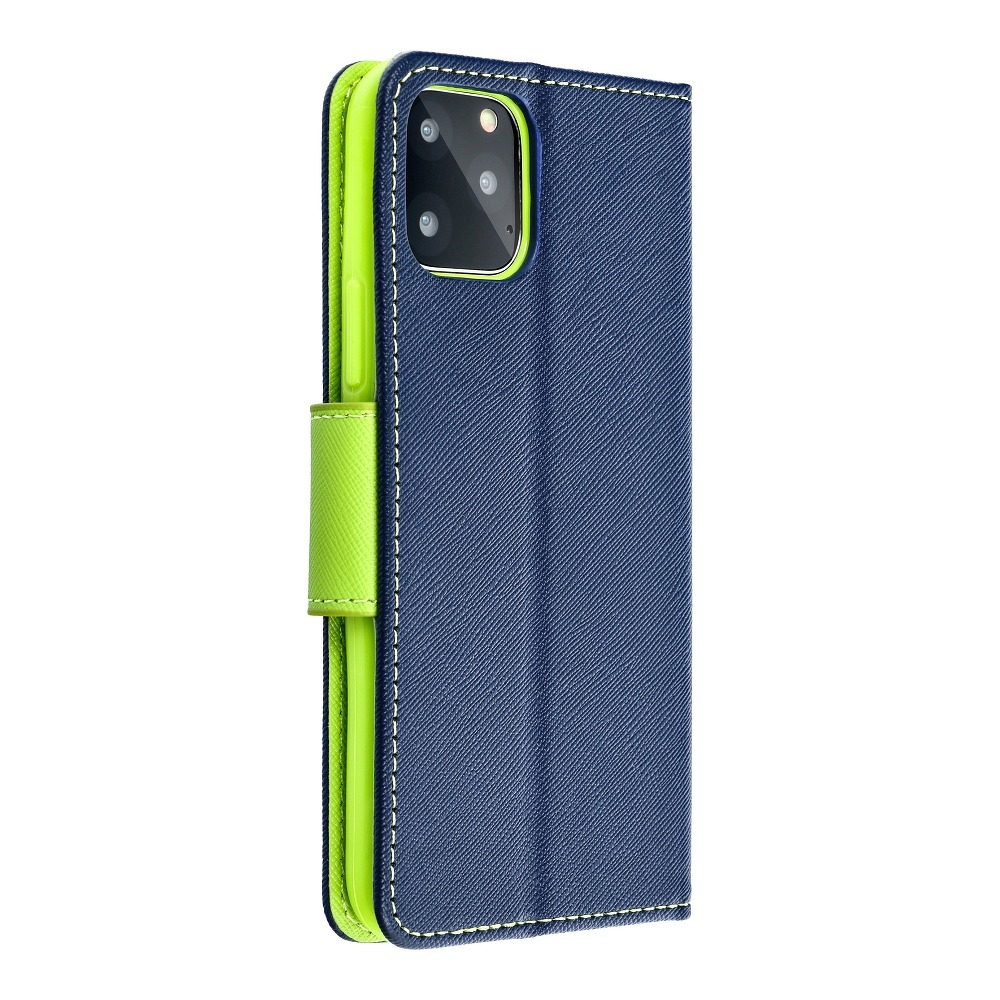 Etui zamykane z klapk i magnesem Fancy Book granatowo-limonkowy Samsung Galaxy S22 Ultra / 3