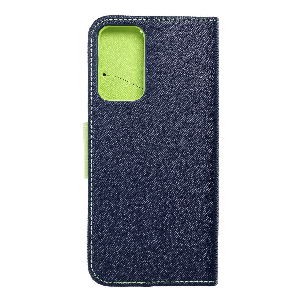 Etui zamykane z klapk i magnesem Fancy Book granatowo-limonkowy Xiaomi Redmi Note 11T 5G / 2