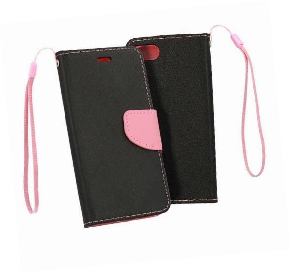 Etui zamykane z klapk i magnesem Fancy Case czarno-rowy Apple iPhone 14 Pro