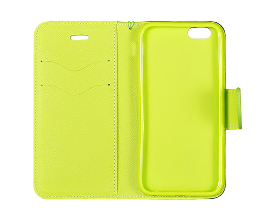 Etui zamykane z klapk i magnesem Fancy Case granatowo-limonkowy Motorola Moto G10 Power / 2