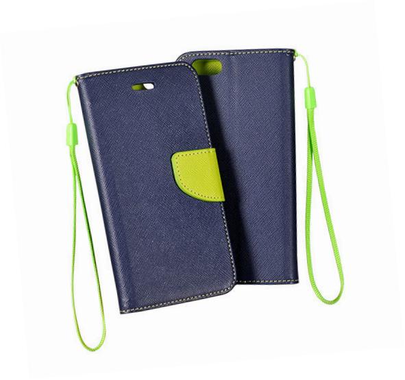 Etui zamykane z klapk i magnesem Fancy Case granatowo-limonkowy Samsung Galaxy S23 Plus