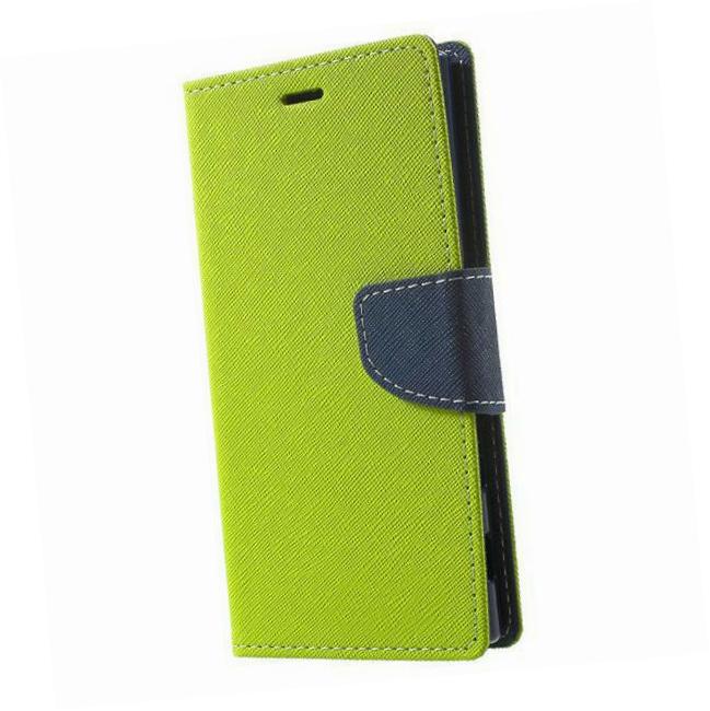 Etui zamykane z klapk i magnesem Fancy Case limonkowo-granatowy Samsung Galaxy A42 5G