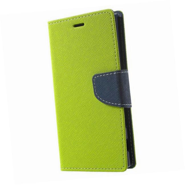 Etui zamykane z klapk i magnesem Fancy Case limonkowo-granatowy Samsung Galaxy S10e