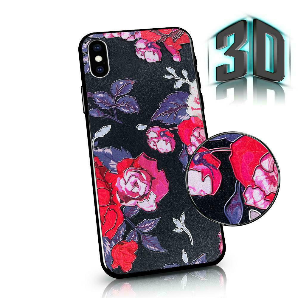 Pokrowiec Flowers 3D Case czarny Huawei P40