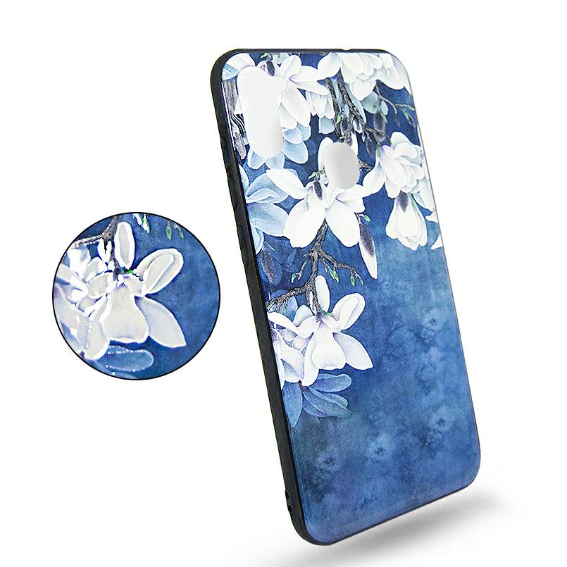 Pokrowiec Flowers 3D Case niebieski Apple iPhone 12 / 2