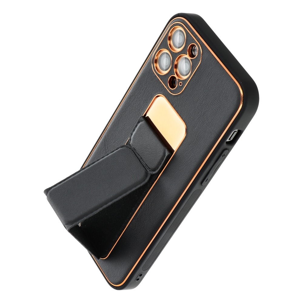 Pokrowiec Forcell Leather Case Kickstand czarny Samsung A52 4G / 3