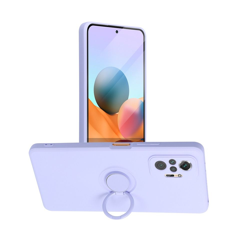 Pokrowiec Forcell Silicone Ring fioletowy Xiaomi Redmi Note 10 Pro