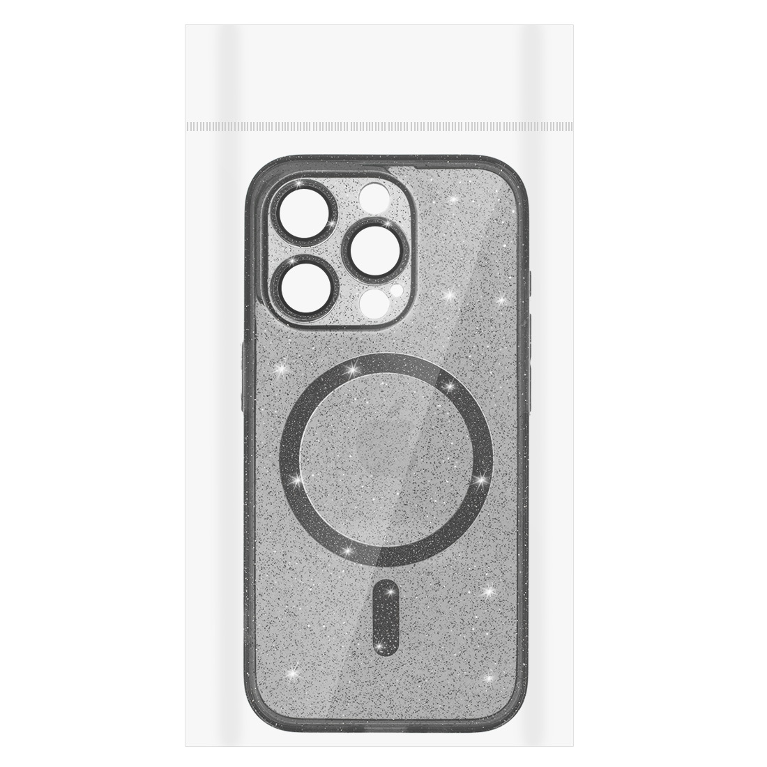 Pokrowiec Glitter Magsafe Case czarny Apple iPhone 12 Pro / 8