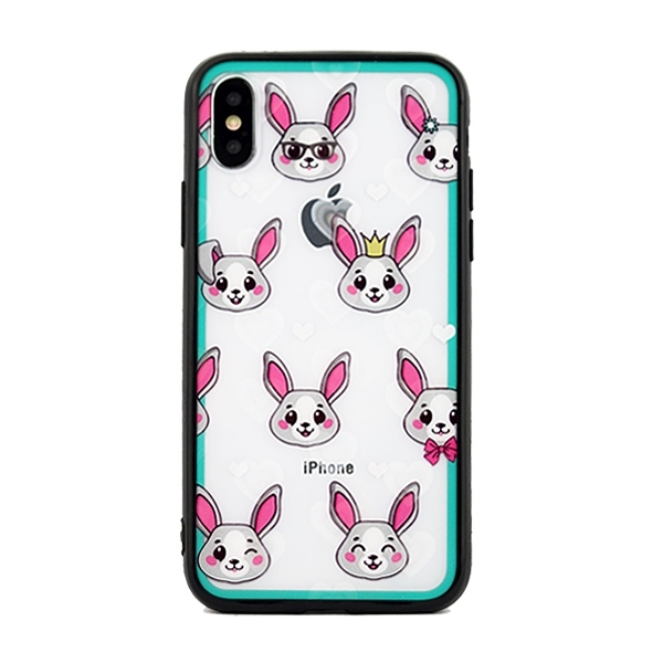 Pokrowiec Hearts wzr krliki Apple iPhone XS