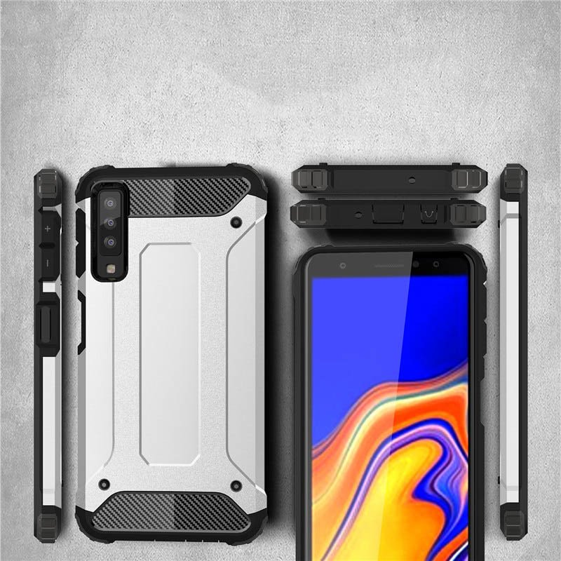 Pokrowiec Hybrid Armor pancerny czarny Samsung Galaxy A7 (2018) / 6