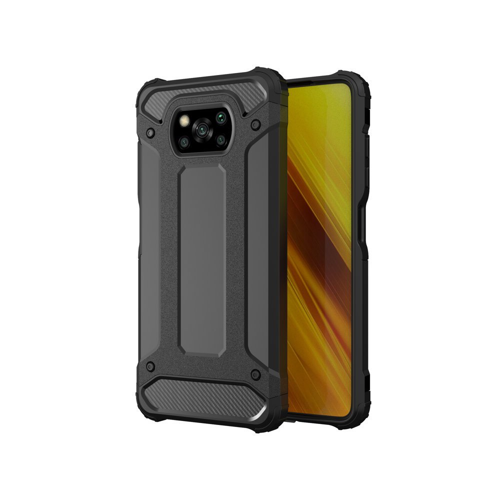 Pokrowiec Hybrid Armor pancerny czarny Xiaomi POCO X3 NFC