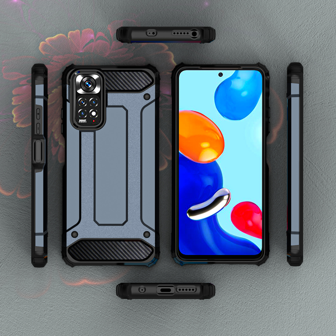 Pokrowiec Hybrid Armor pancerny czarny Xiaomi Redmi Note 11S / 2