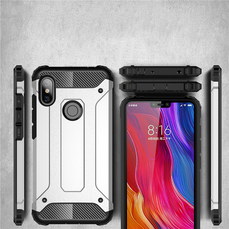 Pokrowiec Hybrid Armor pancerny niebieski Xiaomi Redmi Note 6 Pro / 3