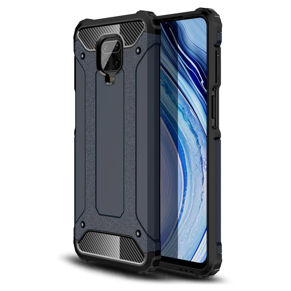 Pokrowiec Hybrid Armor pancerny niebieski Xiaomi Redmi Note 9S