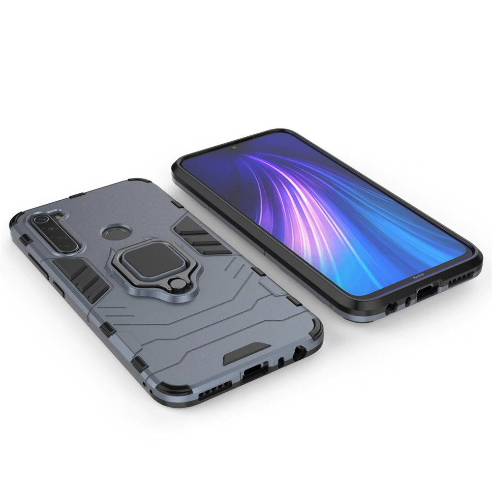 Pokrowiec hybrydowy Ring Armor pancerny niebieski Xiaomi Redmi Note 8T / 3