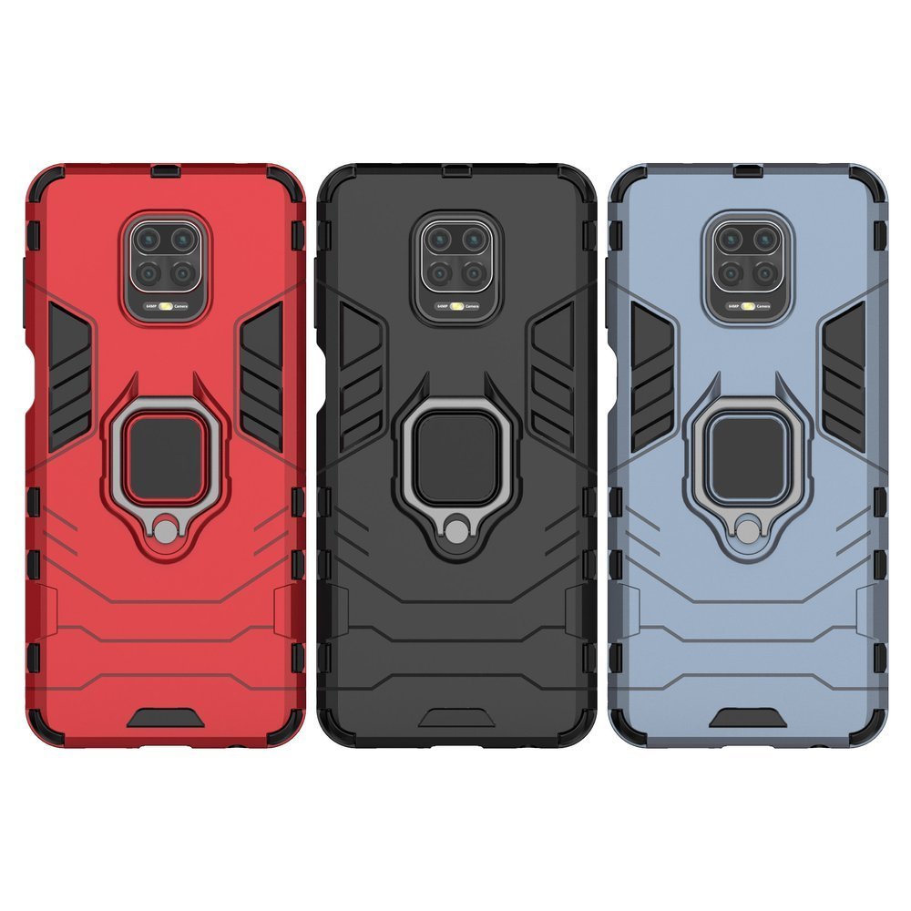 Pokrowiec hybrydowy Ring Armor pancerny niebieski Xiaomi Redmi Note 9S / 8