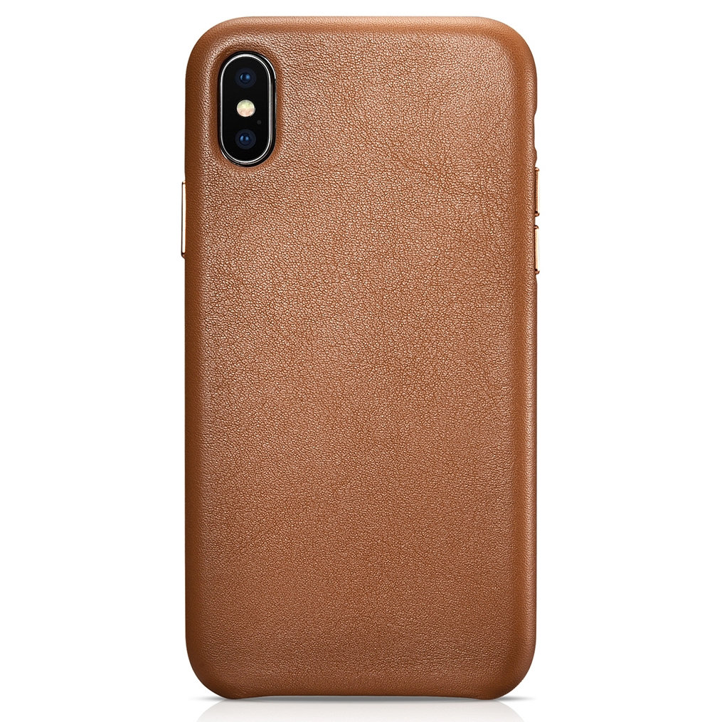 Pokrowiec iCarer Case Leather MagSafe brzowy Apple iPhone XS / 4