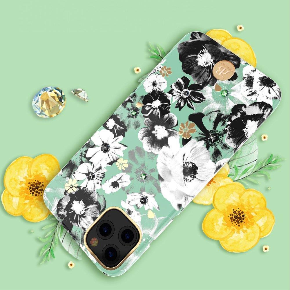 Pokrowiec Kingxbar Blossom z krysztaami Swarovskiego wzr Gardenia Apple iPhone 11 Pro Max / 9