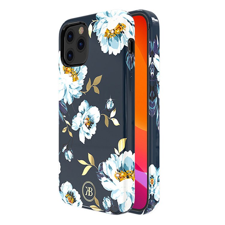 Pokrowiec Kingxbar Blossom z krysztaami Swarovskiego wzr Gardenia Apple iPhone 12 / 2