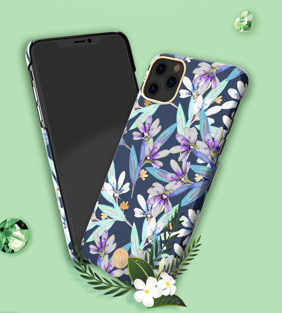 Pokrowiec Kingxbar Blossom z krysztaami Swarovskiego wzr Jasmine Apple iPhone 11 / 11