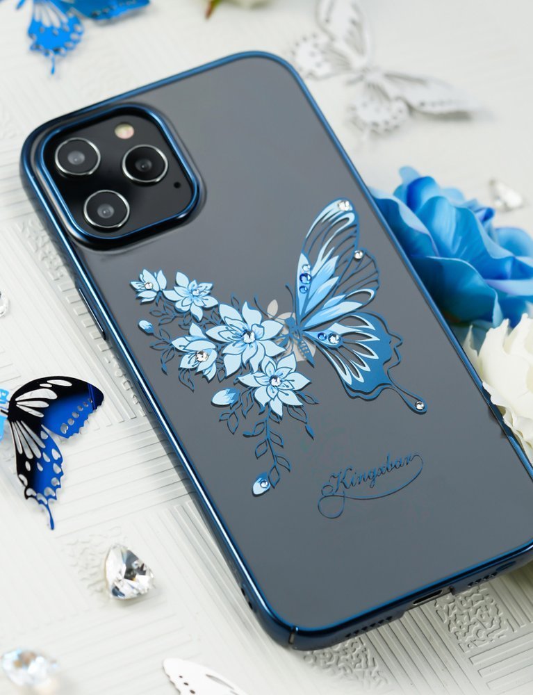 Pokrowiec Kingxbar Butterfly Series z krysztaami Swarovskiego rowy Apple iPhone 12 / 10