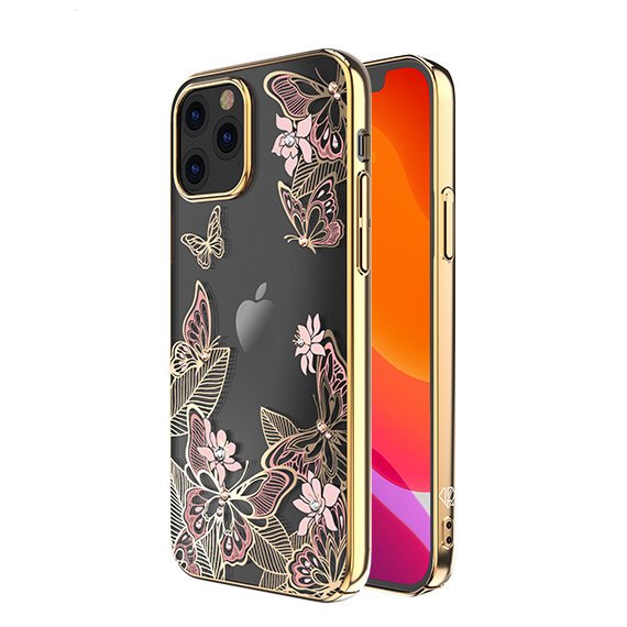 Pokrowiec Kingxbar Butterfly Series z krysztaami Swarovskiego rowy Apple iPhone 12 / 2