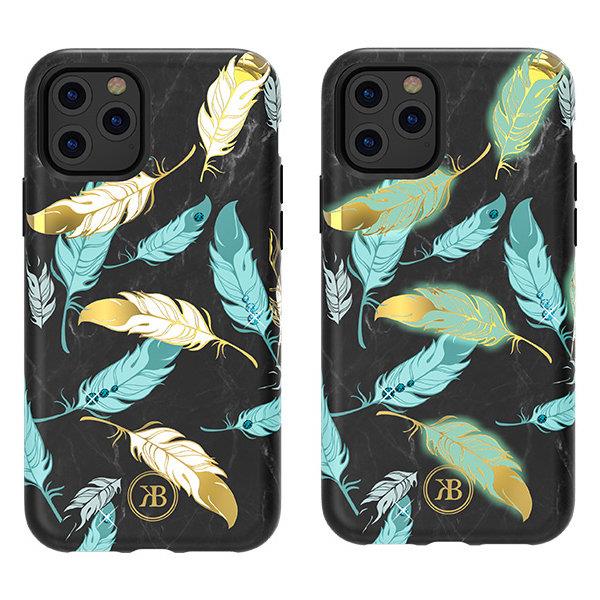 Pokrowiec Kingxbar Forest z krysztaami Swarovskiego wzr Feather Apple iPhone 11 Pro