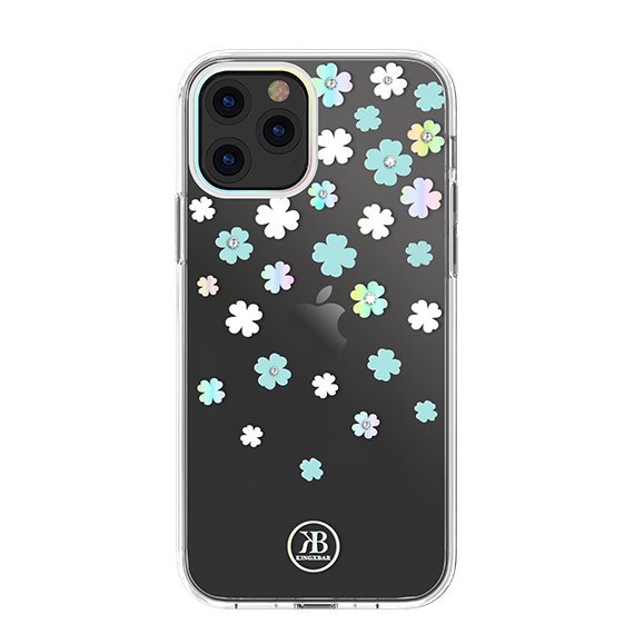 Pokrowiec Kingxbar Lucky Series z krysztaami Swarovskiego wzr Clover Apple iPhone 12 Pro