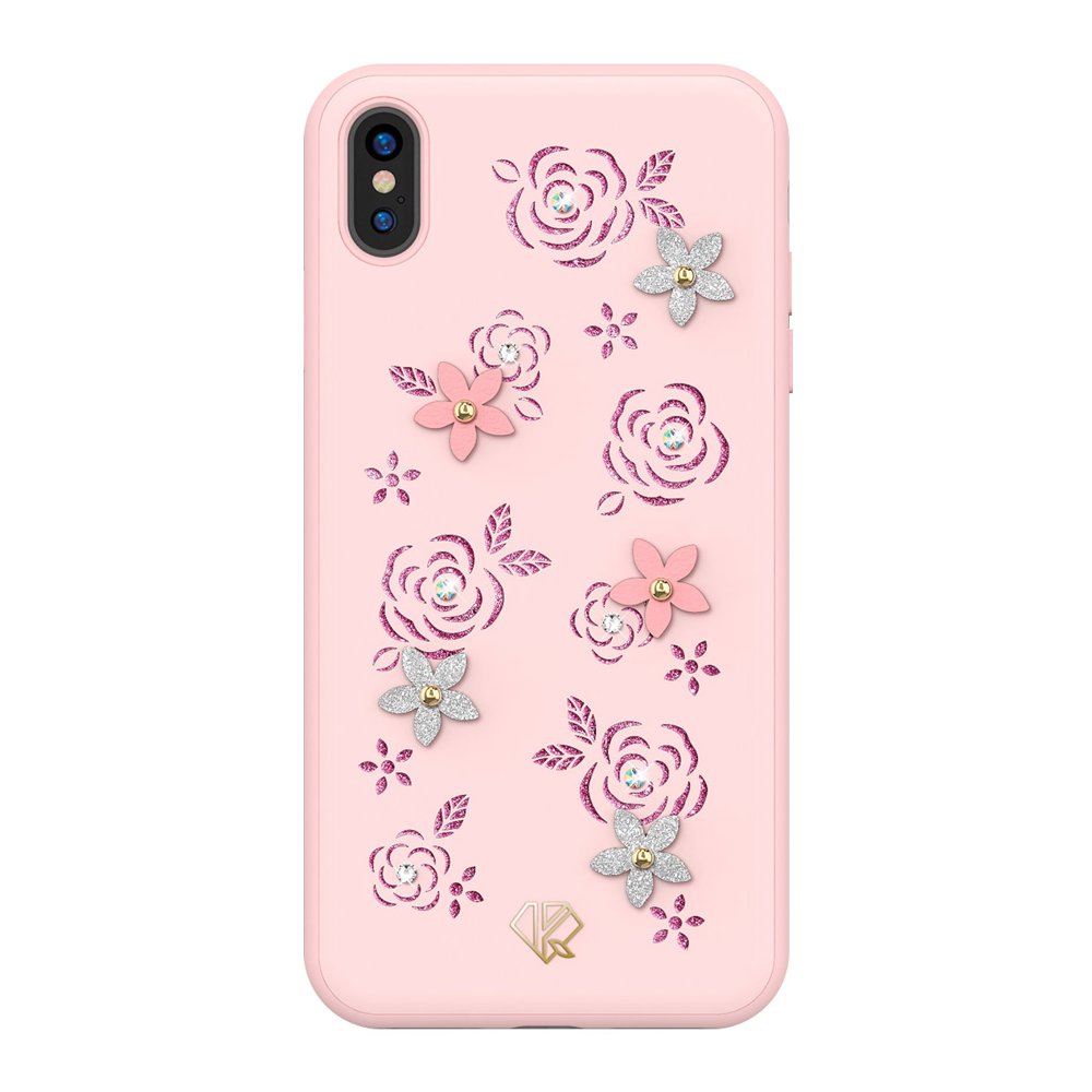 Pokrowiec Kingxbar Petal z krysztaami Swarovskiego rowy Apple iPhone X