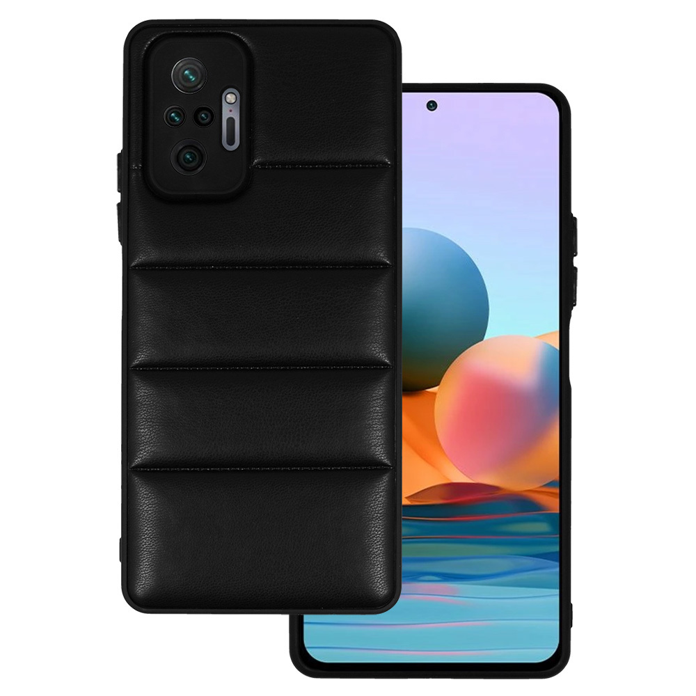 Pokrowiec Leather 3D Case wzr 2 czarny Xiaomi Redmi Note 10 Pro Max