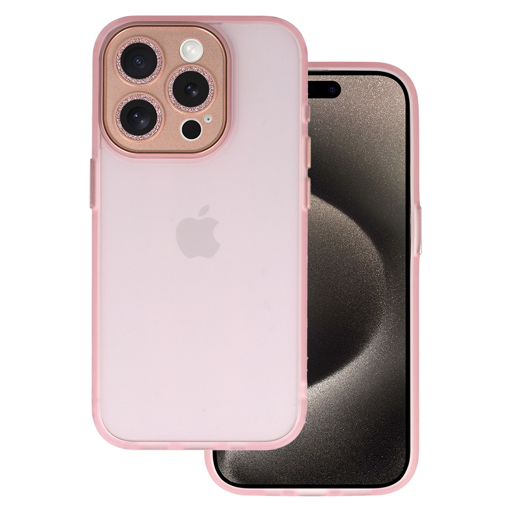 Pokrowiec Liavec AG Matte Series Case jasnorowy Apple iPhone 15 Plus / 2