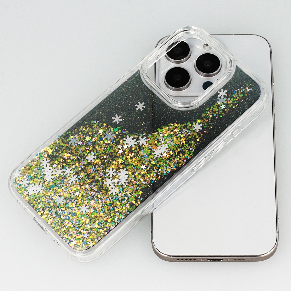 Pokrowiec Liavec Snowflake Series Case czarny Apple iPhone 15 Pro Max / 5